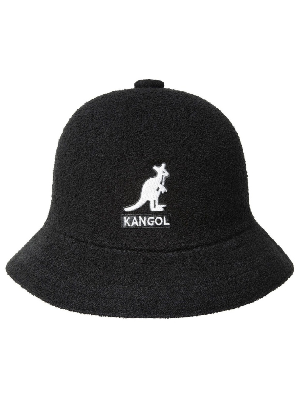 NEW Kangol Big Logo Casual Bucket Hat Black Small